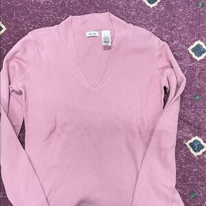 Liz Claiborne Soft Pink V-Neck Sweater